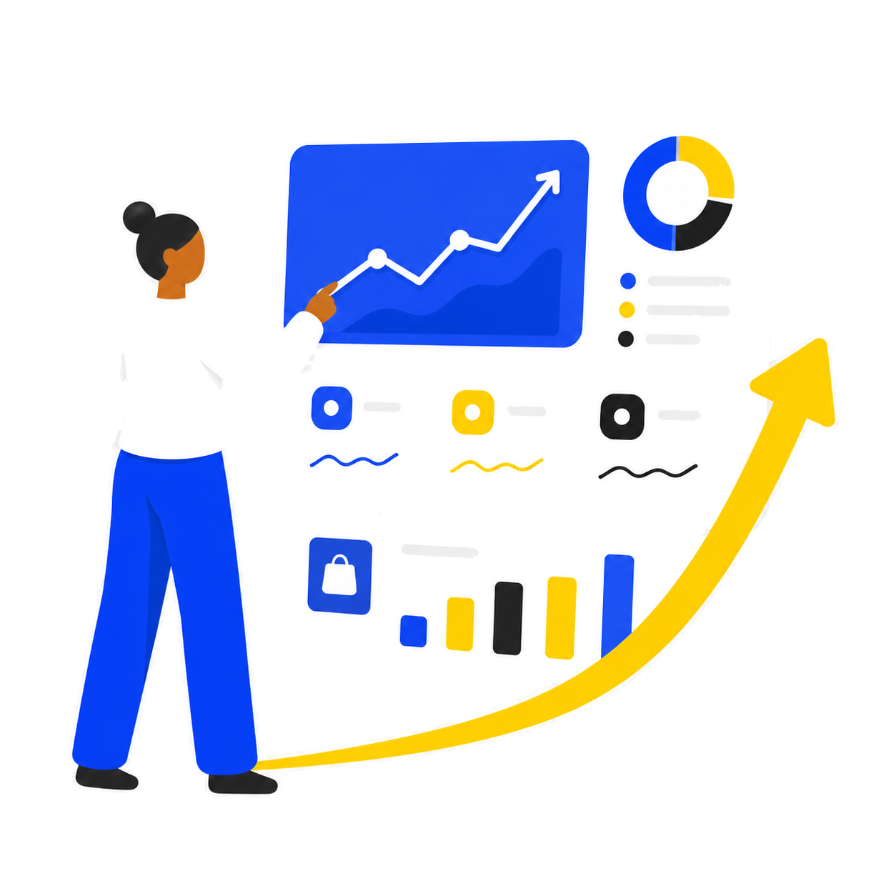 Inventory growth dashboard illustration
